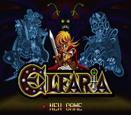 Elfaria - The Isle of the Blest (Japan) Title Screen